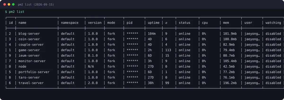I'm running 8 services on one server with PM2 and an Apache reverse proxy image 1